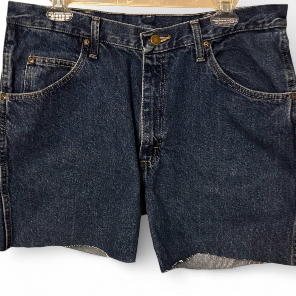 Wrangler Dark Blue Cutoff Jean Shorts for Men